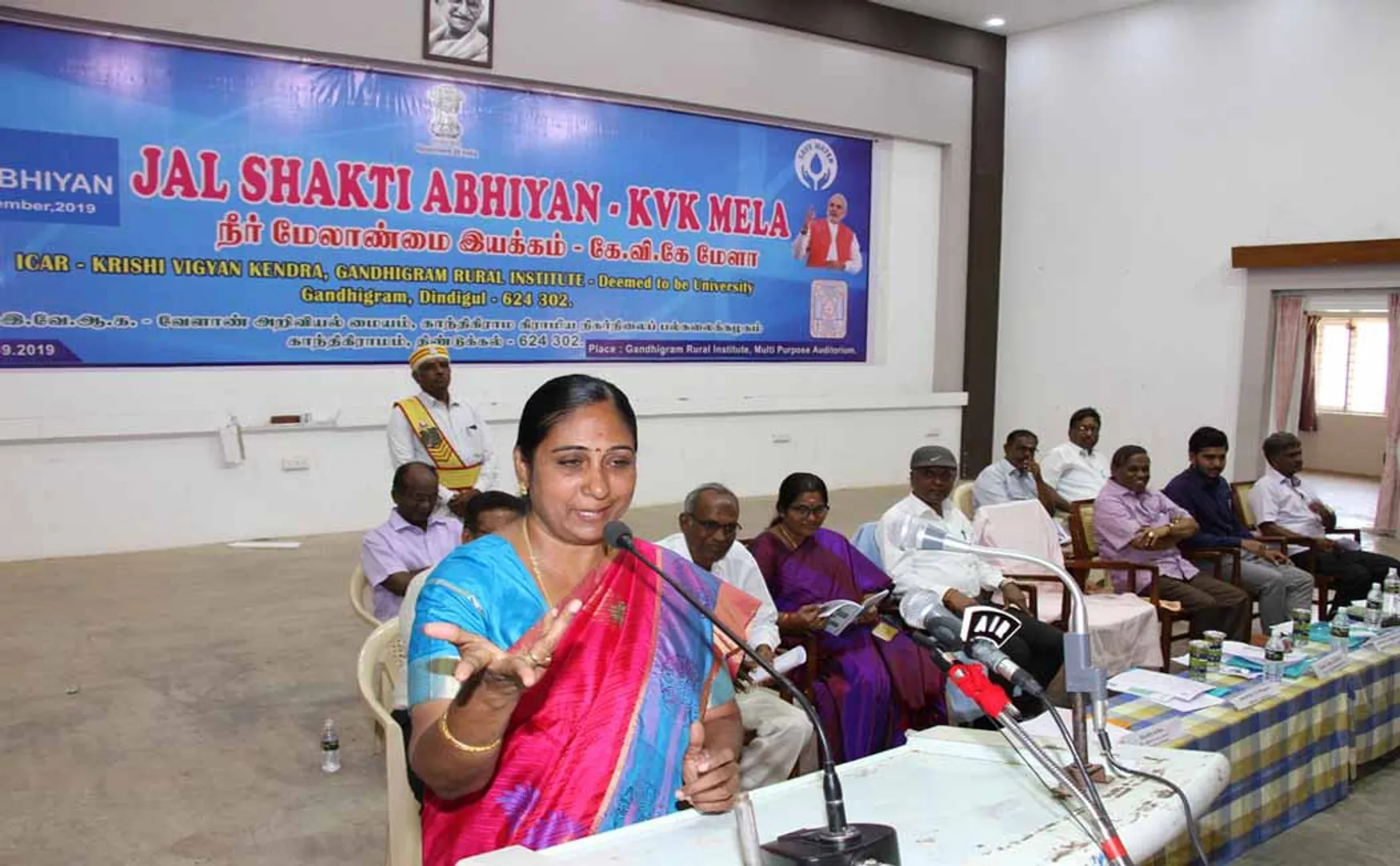 DINDIGUL GANDHIGRAMAM DEEMED UNIVERSITY COLLECTOR SPEECH RAIN WATER HARVESTING